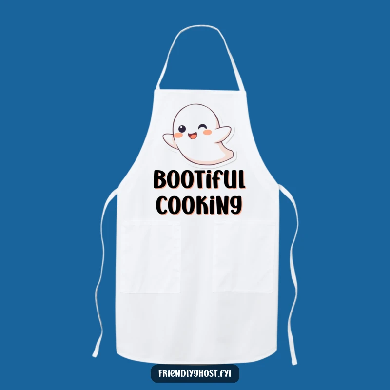 Funny Ghostly Apron: Character's Zippy Kitchen Fun for a Hilarious Chef Gift
