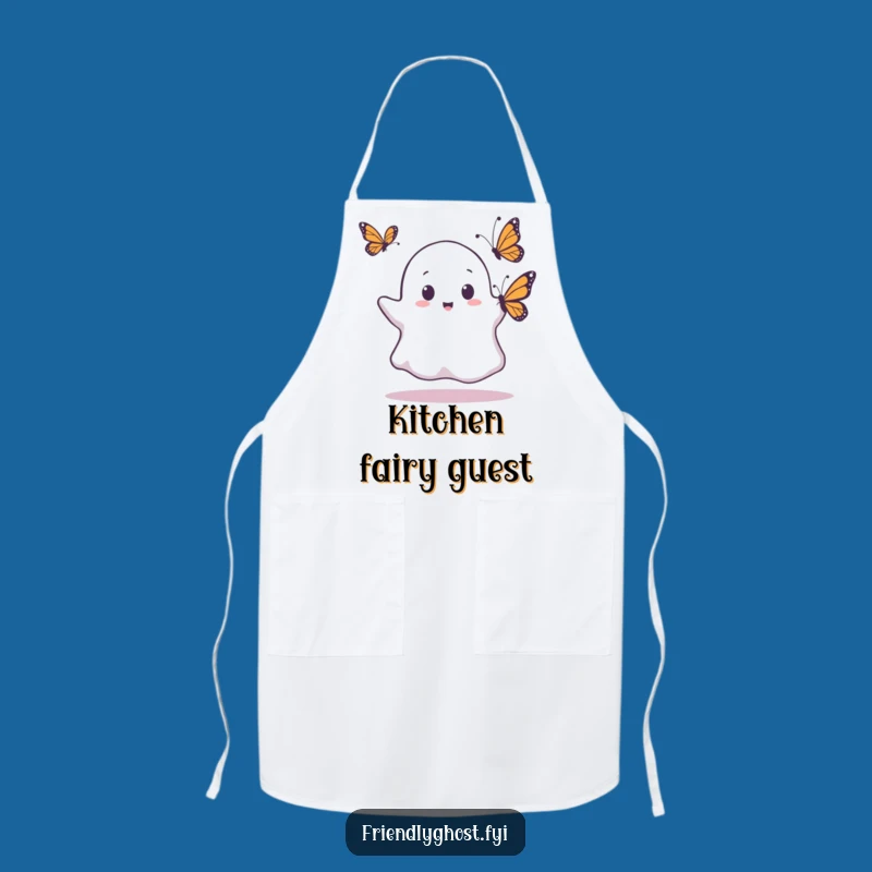 Funny Ghost Butterfly Surprise Apron: Shocked Kitchen Wear, Perfect Gift for Cooks
