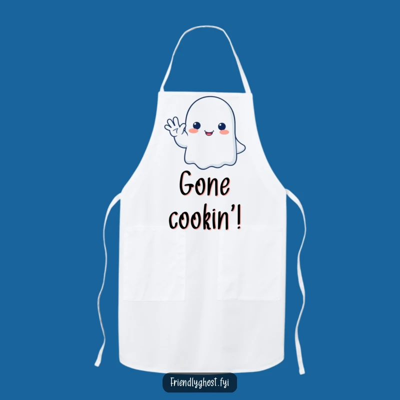 Funny Ghost Wave Apron - Friendly Farewell Kitchen Wear, Great Gift