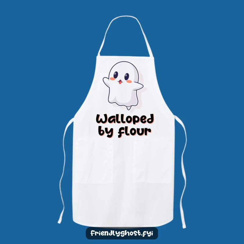 Funny Surprised Ghost Wall Apron - Hilarious Kitchen Accessory for Oops Moments