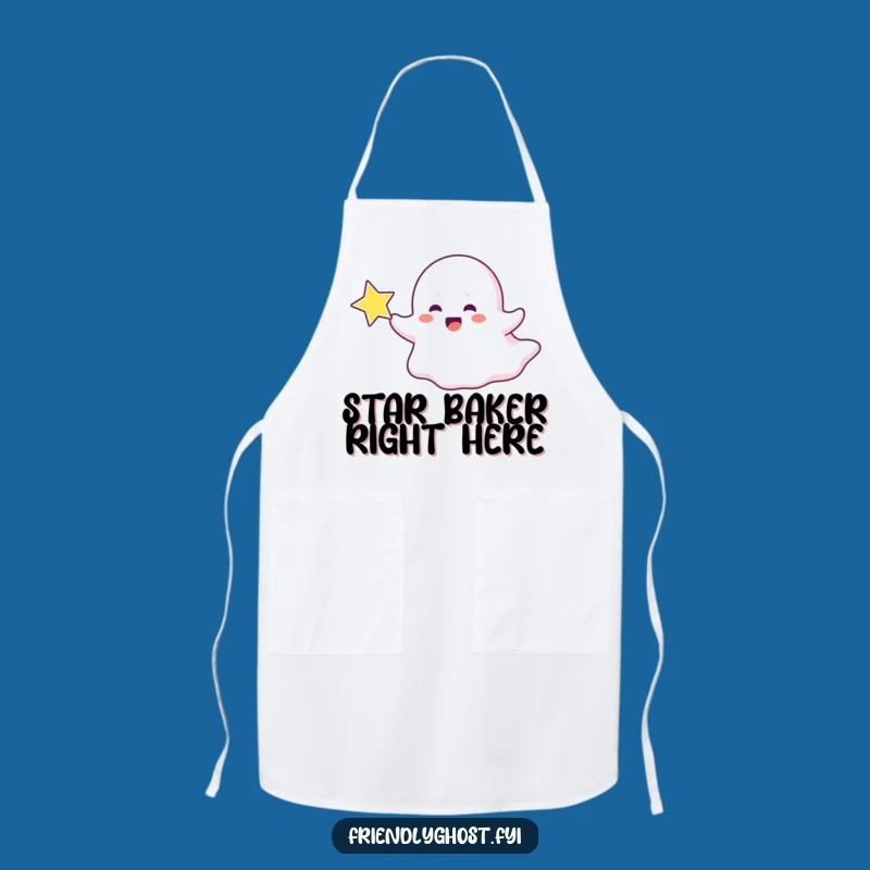 Funny Joyful Ghost Star Apron - Whimsical Kitchen Accessory for Dreamers