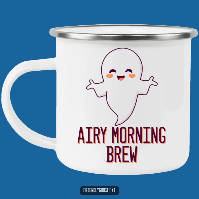 Funny Ghost Bubble Camping Mug: Adventure-Ready with Hilarious Sweetness