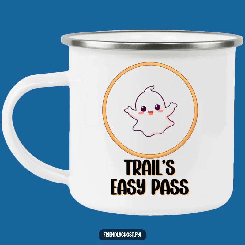Funny Ghost Hoop Camping Mug: Durable Fun for Outdoor Adventures