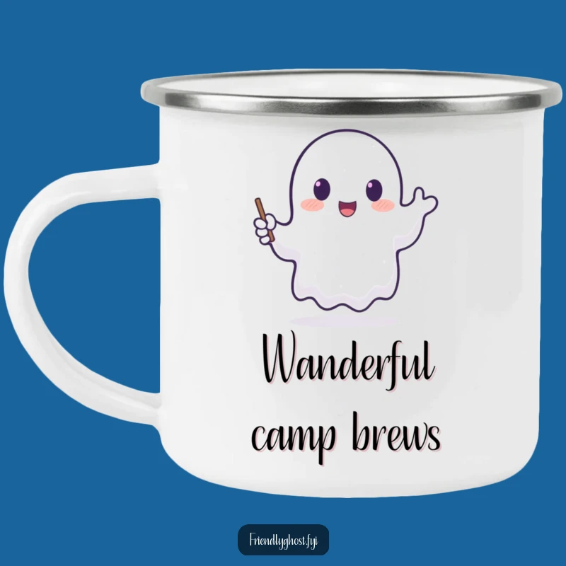 Funny Ghost Waving Wand Camping Mug - Magical Drinkware for Adventures