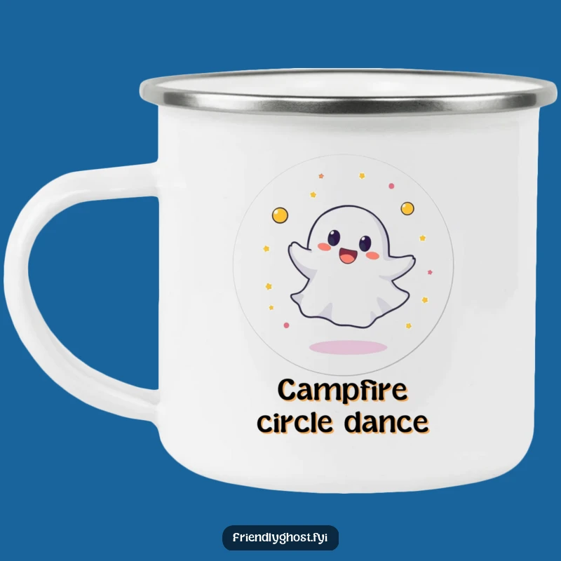 Funny Spinning Ghost Camping Mug: Adventure with Joyful Energy