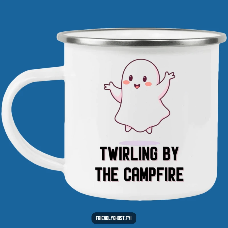 Funny Ghost Pirouette Campfire Mug - Whimsical Outdoor Companion
