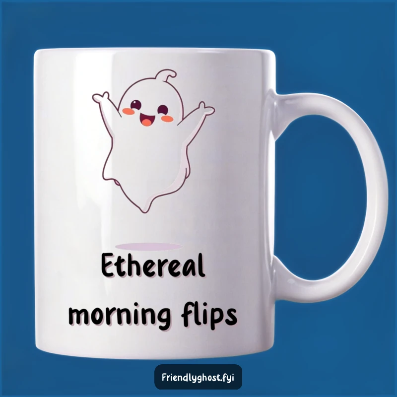 Funny Ghost Somesaulting Mug - Hilarious Spectral Gift for Friends