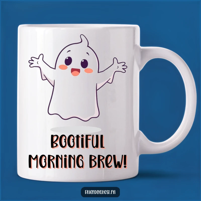 Funny Ghost Dance Mug: A Playful Character's Happy, Silly Dance Expression, Perfect Gift!