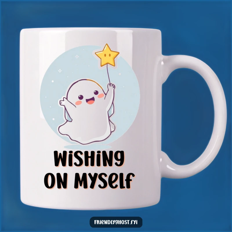 Funny Ghost Star Mug: Joyful Celestial Catch for a Hilarious Gift