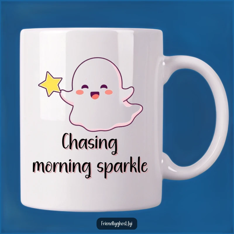 Funny Joyful Ghost Star Mug - Whimsical Dream Gift for Star Gazers