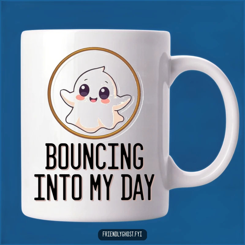 Giggling Ghost Hoop Funny Mug - Playful Ghost Gift Idea