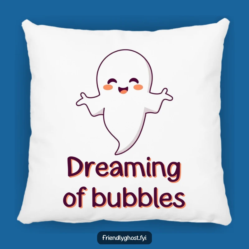 Cozy Funny Ghost Bubble Pillow: Soft Comfort and Hilarious Sweetness