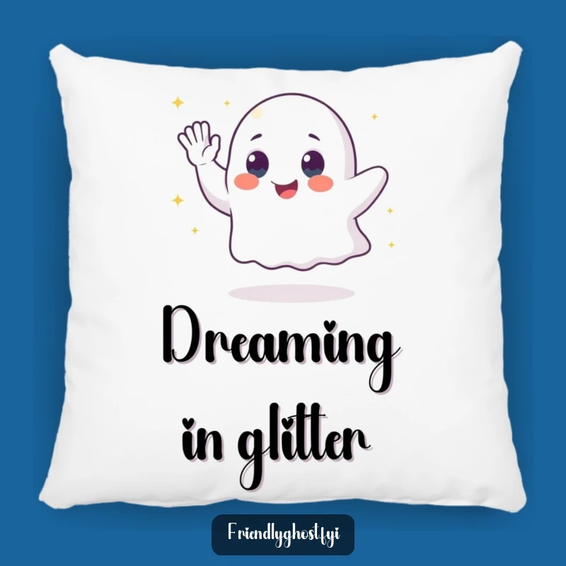 Cozy Funny Ghost Sparkle Pillow: Soft Comfort and Hilarious Magic