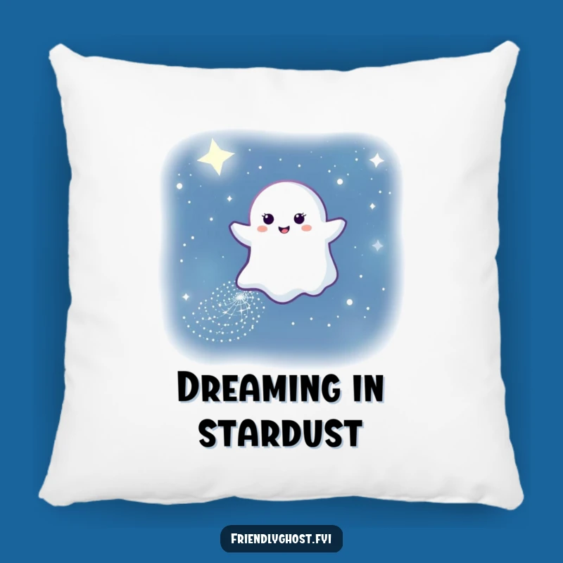 Funny Sparkling Ghost Path Pillow: Cozy Comfort Under the Stars