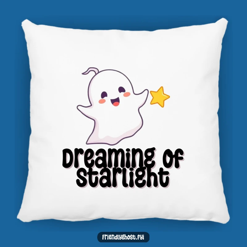 Funny Chasing Ghost Pillow: Cozy Star Hunter Comfort, Whimsical Decor
