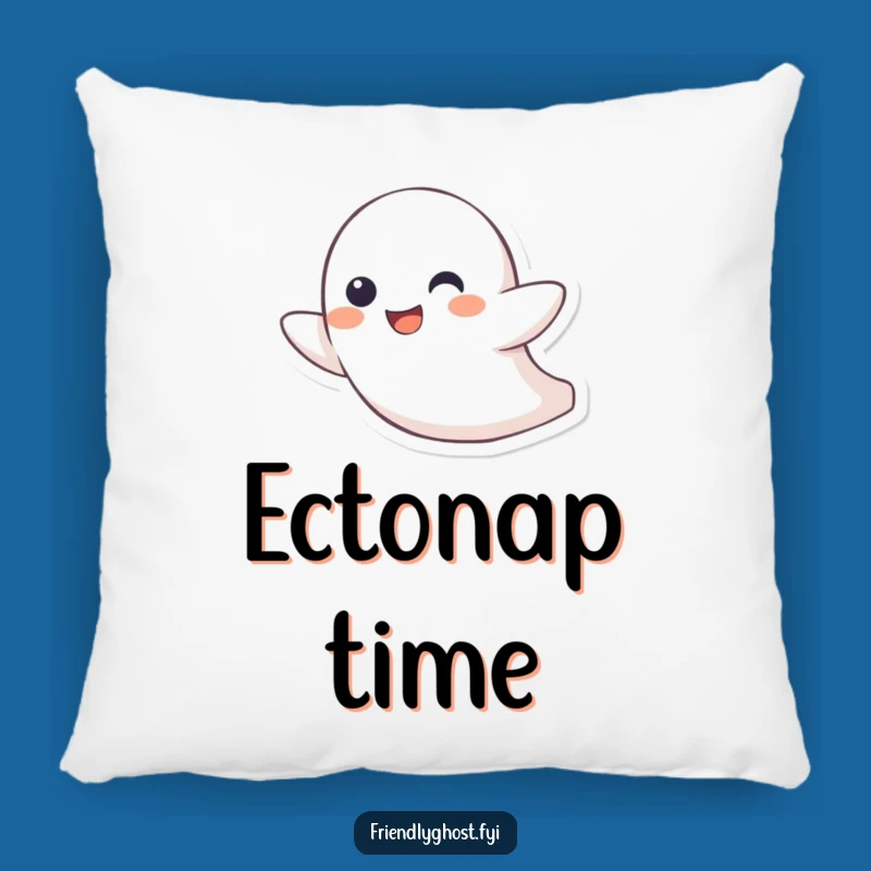 Funny Cozy Pillow: Ghost Character's Playful Comfort for a Hilarious Gift