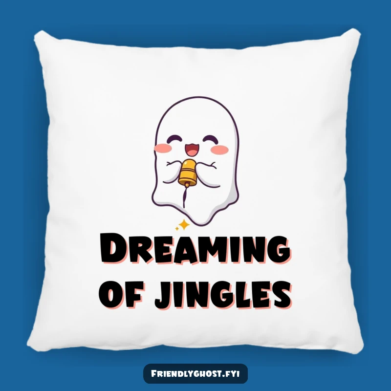 Funny Ghost Bell Ringer Pillow: Cozy Comfort with Delighted Haunting Charm