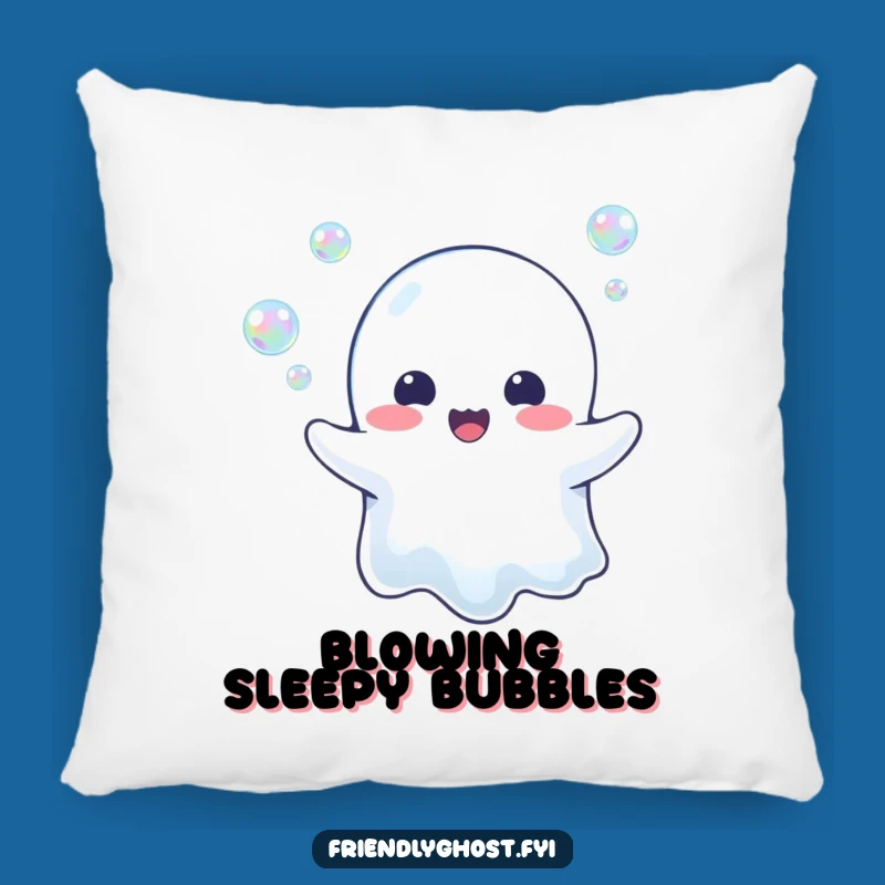 Funny Ghost Bubble Blower Pillow: Soft Comfort, Hilarious Accent for Cozy Spaces
