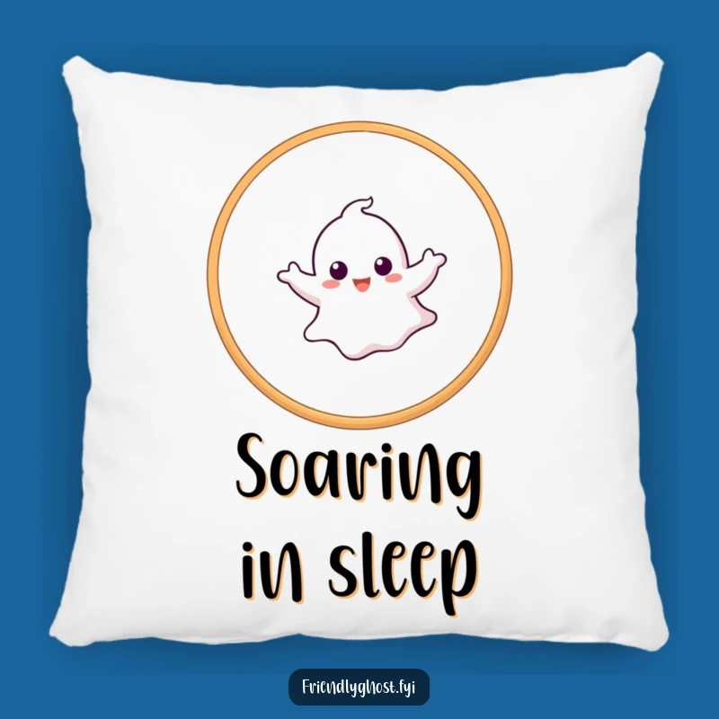 Funny Ghost Hoop Pillow: Playful Accent for Cozy and Fun Spaces