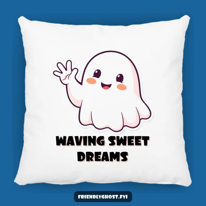 Funny Ghost Waving Pillow: Cozy Comfort with Friendly Haunting Charm
