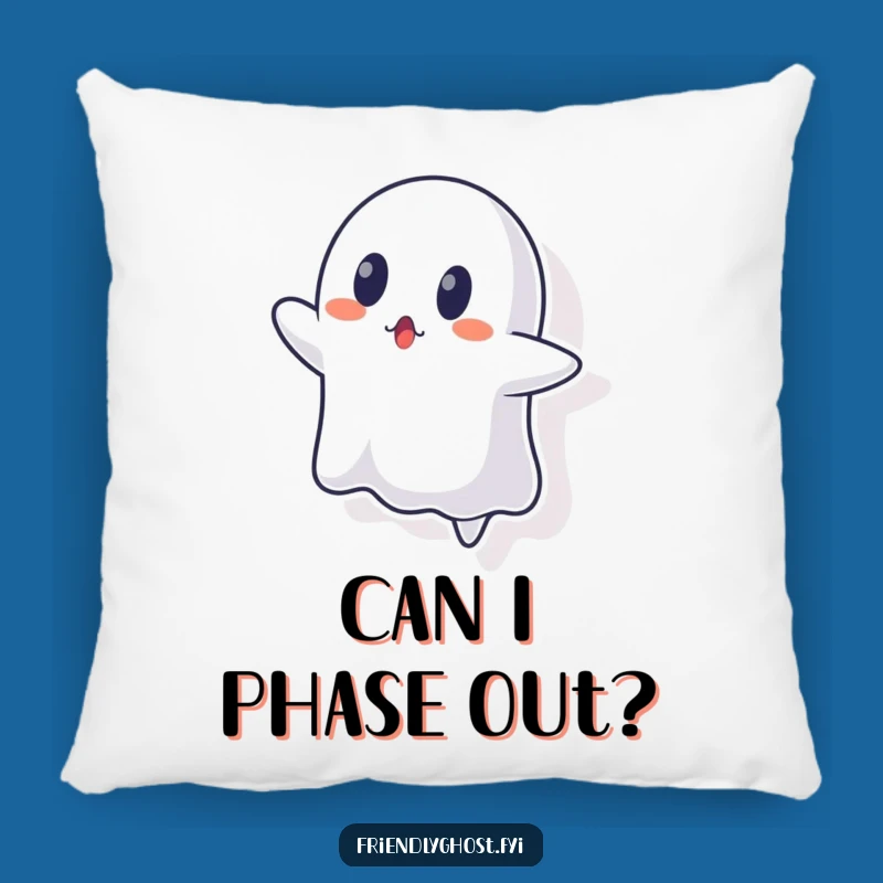 Funny Surprised Ghost Wall Pillow - Cozy Accent for Hilarious Comfort