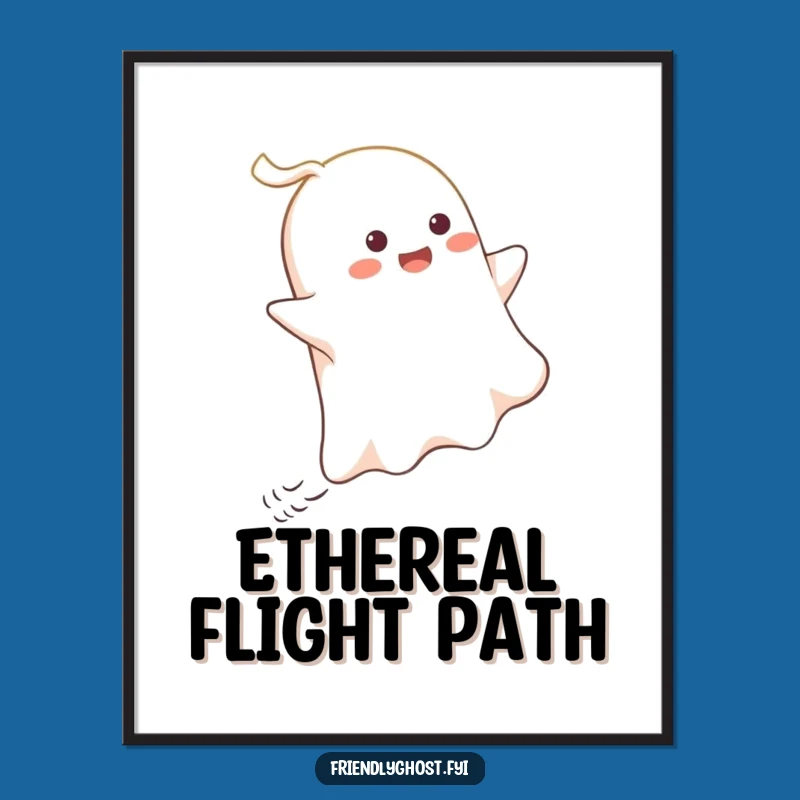 Funny Ghost Wind Rider Digital Art: Instant Download, Hilarious Ghost Decor for Walls