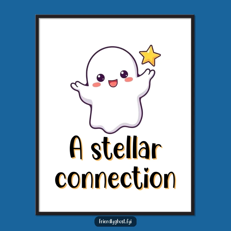 Funny Ghost Star Reach Digital Art: Instant Celestial Decor