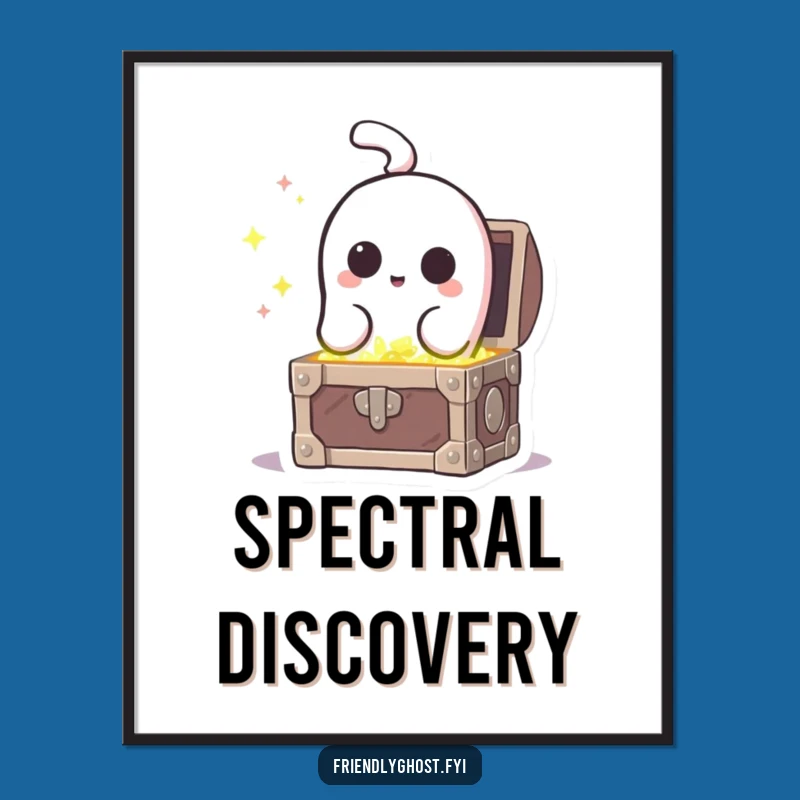 Funny Ghost Treasure Digital Art: Mysterious Whimsy for Instant Intrigue!