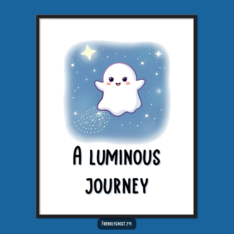 Funny Sparkling Ghost Path Digital Art: Instant Celestial Decor
