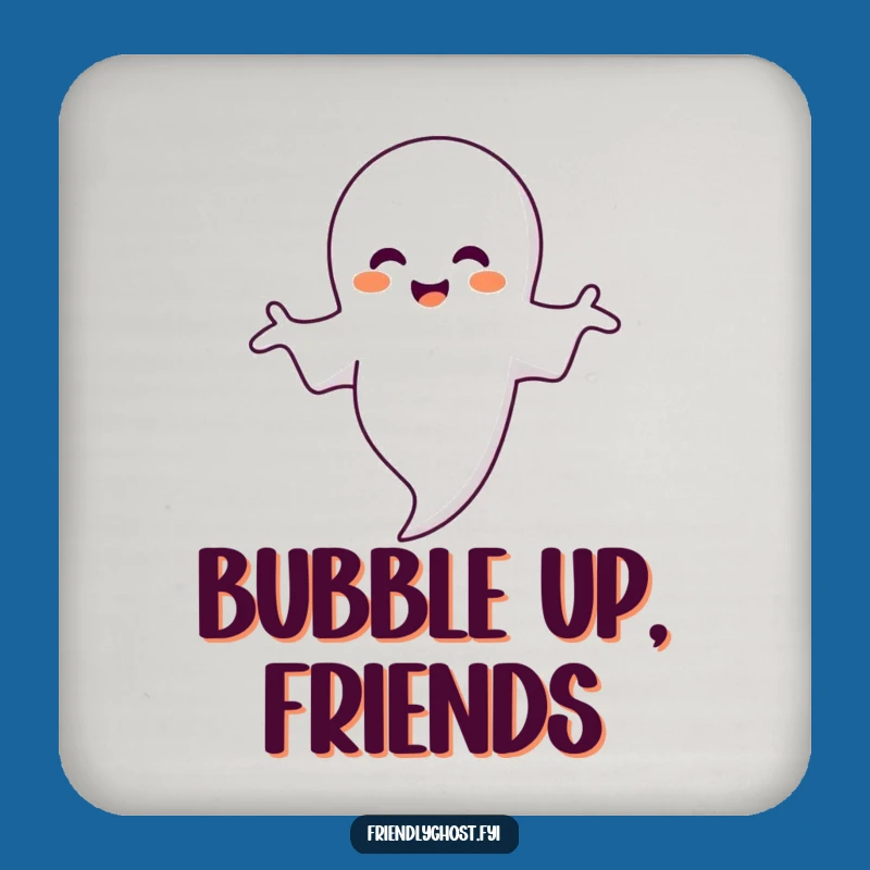 Funny Ghost Bubble Coaster: Protect Surfaces with Hilarious Gentleness