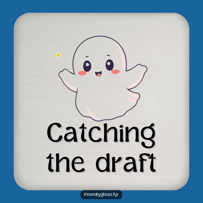 Funny Ghost Breeze Coaster: Protect Surfaces with Hilarious Joy