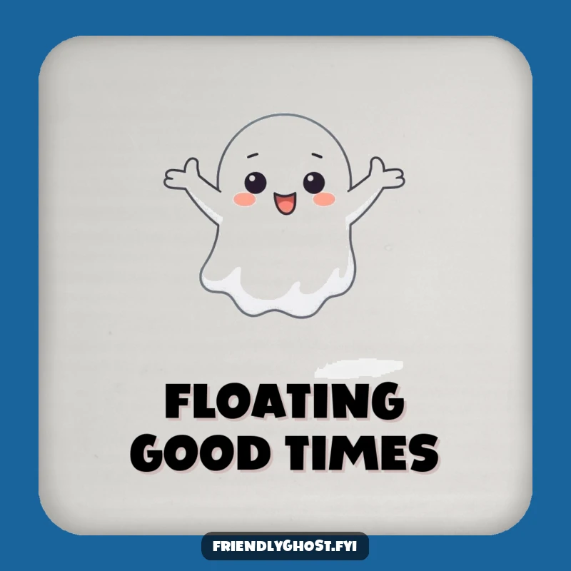 Funny Floating Ghost Coaster - Protect Surfaces with Happy Charm Gift