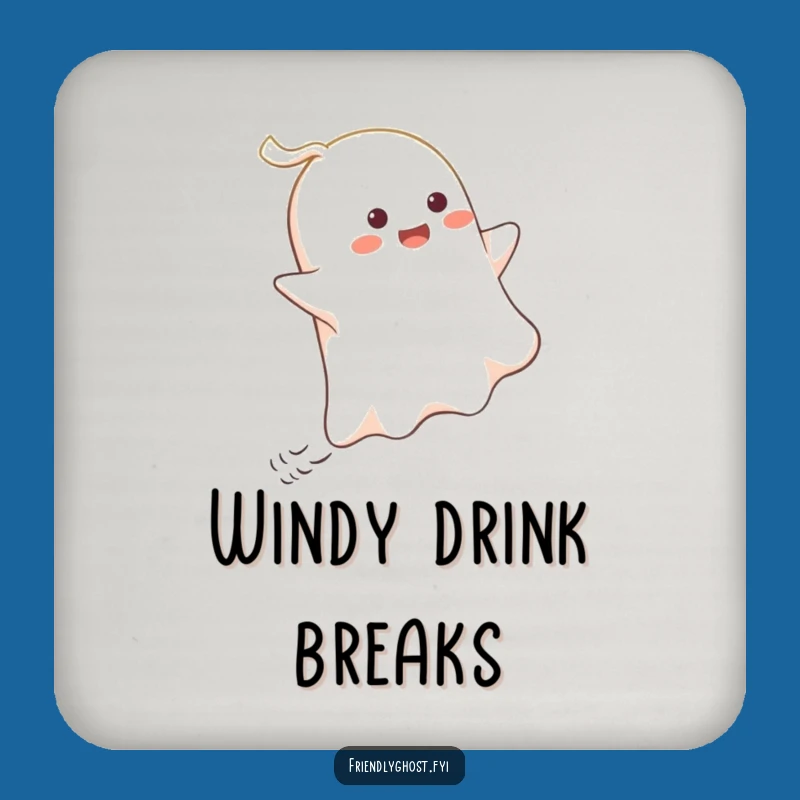 Funny Ghost Wind Rider Coasters: Protect Surfaces, Hilarious Touch for Your Home Bar