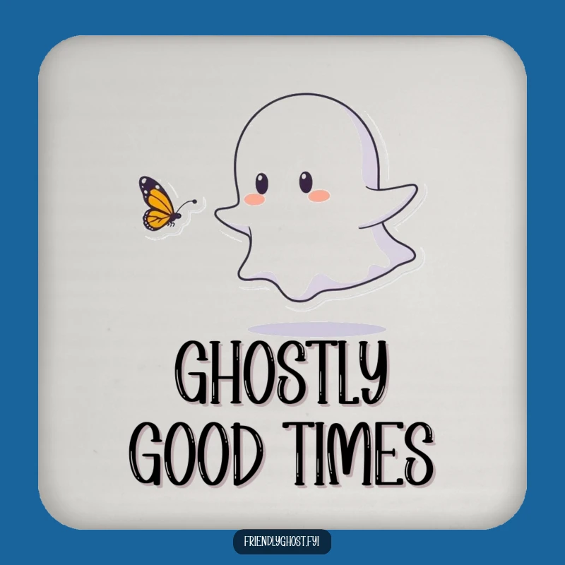 Funny Ghost Butterfly Coaster - Protect Surfaces with Playful Delight
