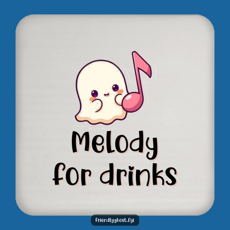 Funny Shy Ghost Music Coaster: Peeking Protection, Gentle Decor