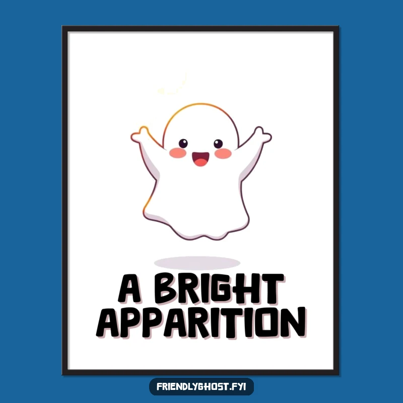Funny Ghost Cartwheel Poster: Add Ethereal Whimsy to Your Walls!