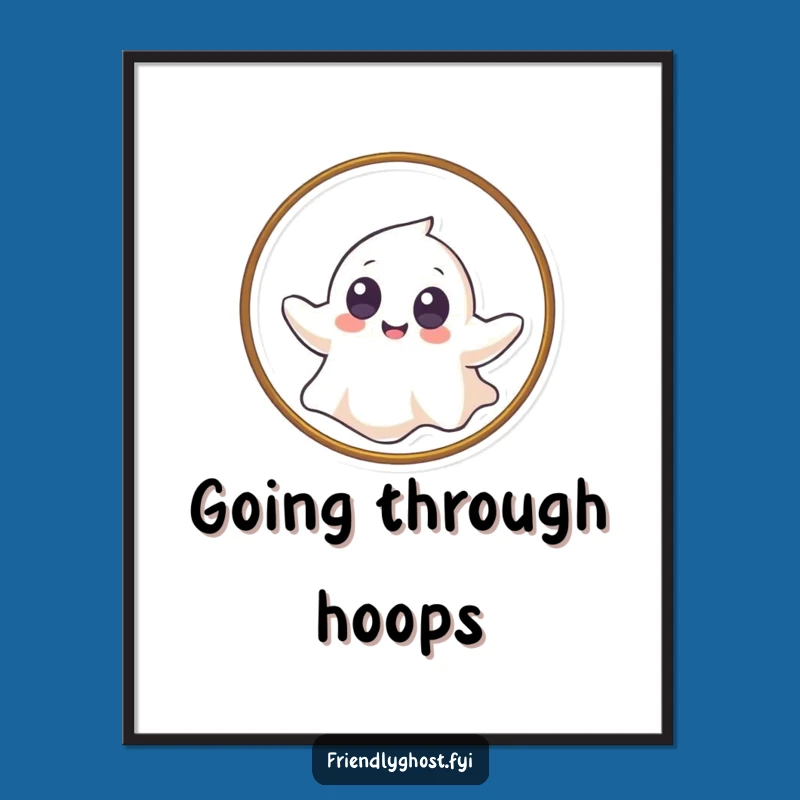 Funny Giggling Ghost Poster - Whimsical Wall Art Gift