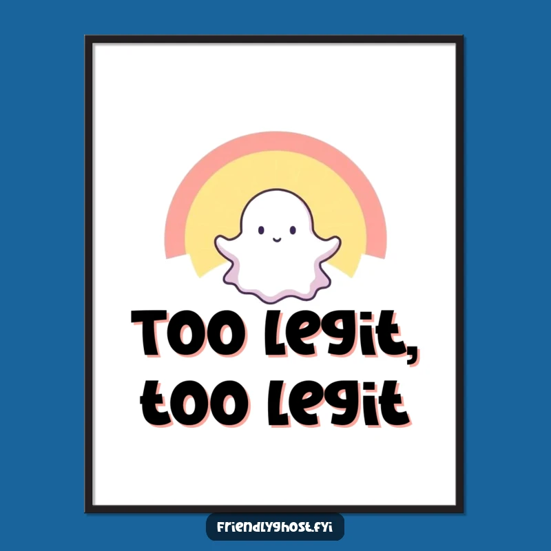 Funny Tiny Ghost Rainbow Poster: Decorate with Spectral Joy and Color