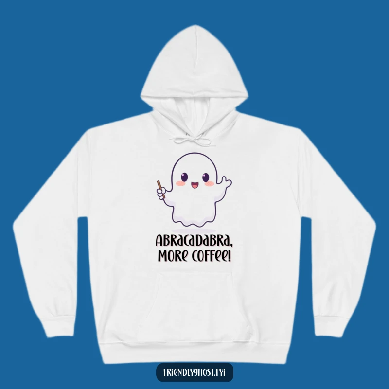 Cozy Funny Ghost Waving Wand Hoodie - Enchanting & Warm Gift