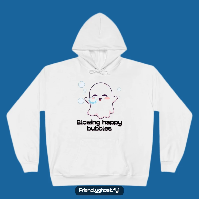 Funny Friendly Ghost Bubbles Hoodie: Cozy Up with Playful Charm!