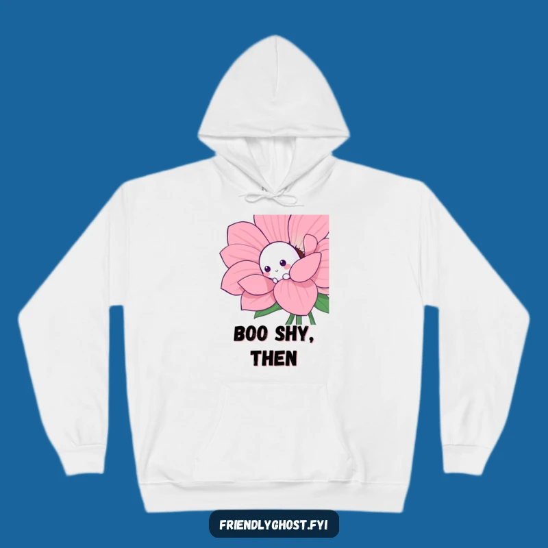 Funny Shy Ghost Flower Hoodie: Cozy & Playful Character Sweatshirt