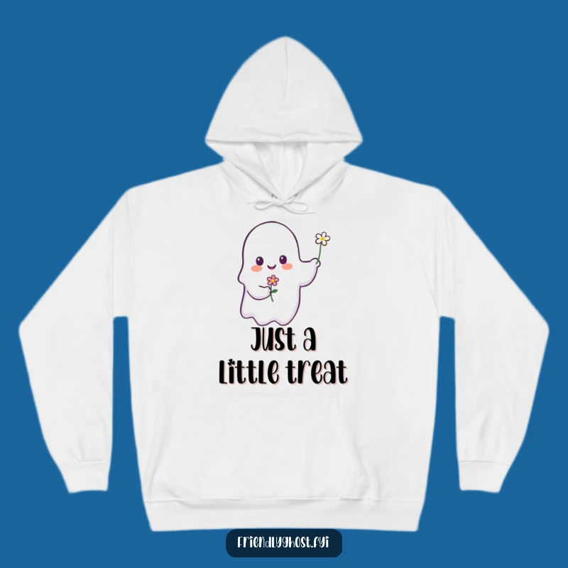 Cozy Funny Ghost Flower Hoodie: Warm and Humorous Ghost Gift for All