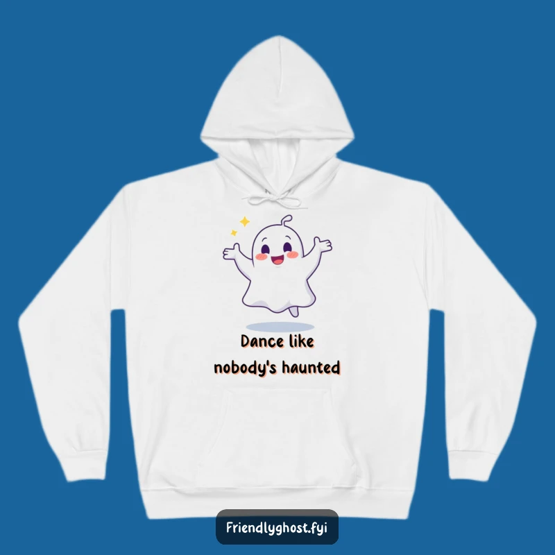 Cozy Funny Joyful Ghost Dance Hoodie: Dance into Spectral Comfort