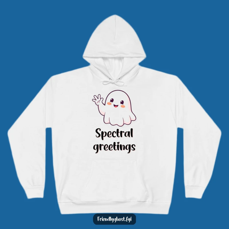 Funny Ghost Waving Hoodie: Cozy Comfort & Friendly Haunting Vibes