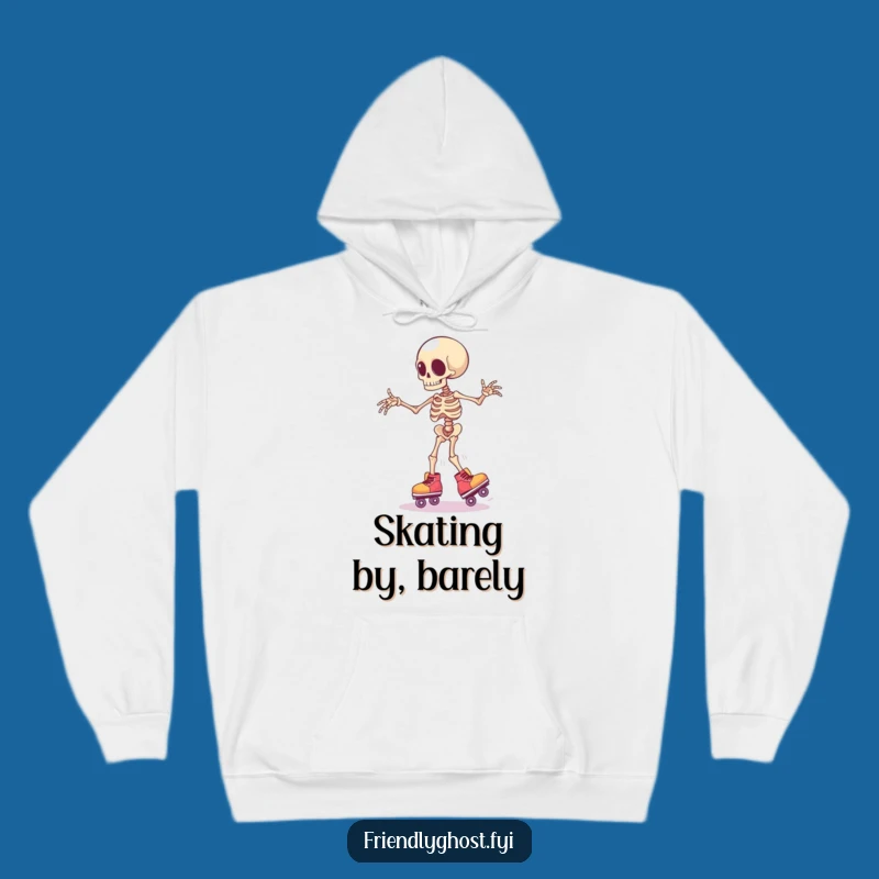 Funny Skeleton Skater Hoodie: Cozy Comfort for the Wobbling Enthusiast