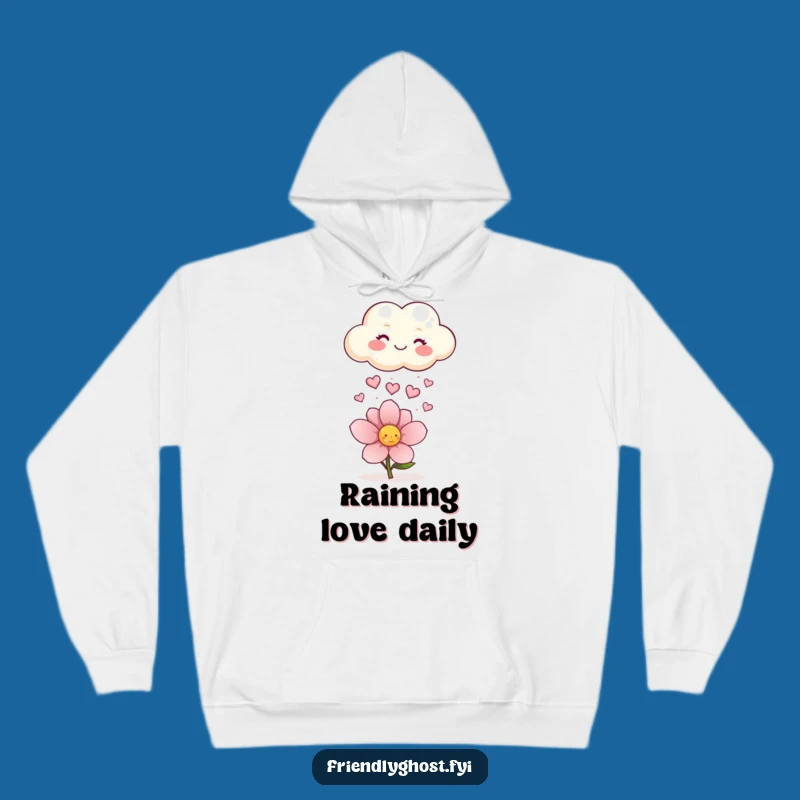 Funny Cloud Hearts Hoodie: Cozy Happy Weather, Hilarious Sweet Comfort Gift