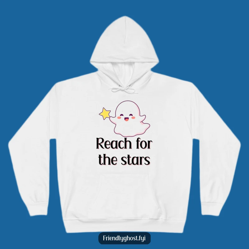 Funny Joyful Ghost Star Hoodie - Cozy Top for Chasing Dreams