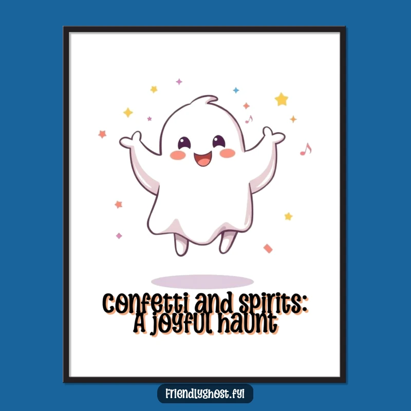 Free Printable Ghost Party Wall Art - Funny Ghosty Downloadable Gift