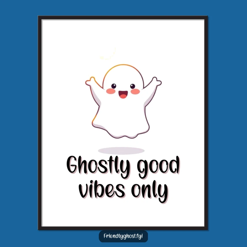 Funny Free Printable Wall Art: Ghost Cartwheeling, Whimsical Downloadable Decor!