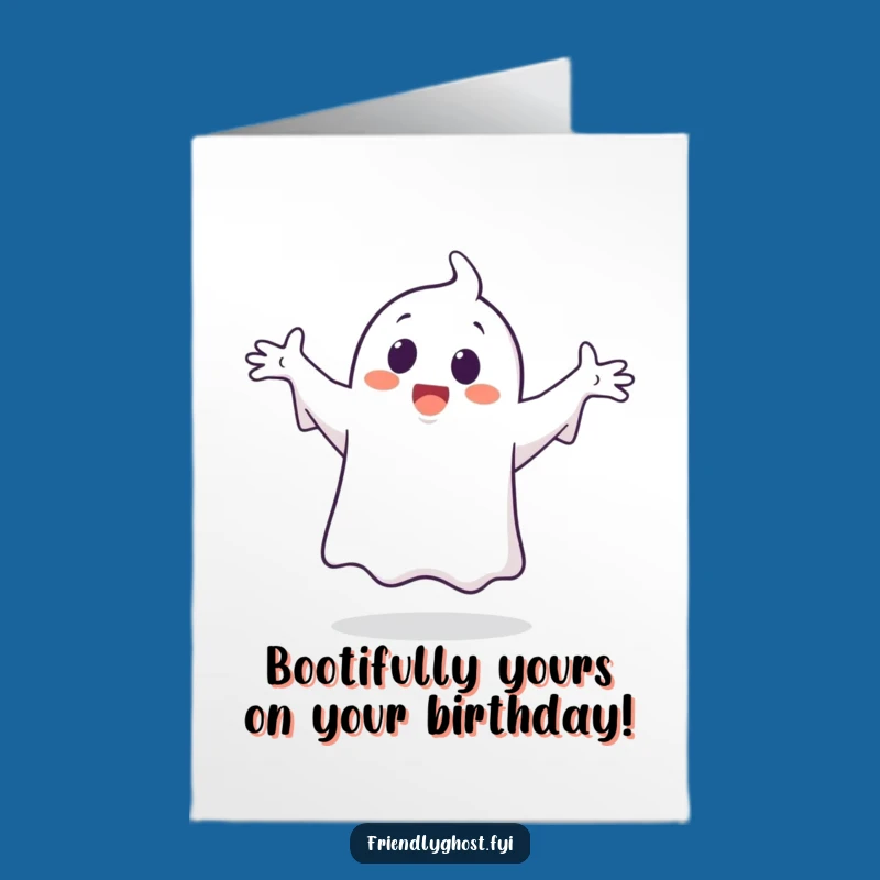 Free Printable Birthday Card: Funny Ghost Dance for a Spooktacular Celebration